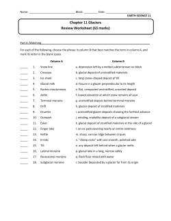 Chapter 11 Glaciers Review Worksheet (63 marks)