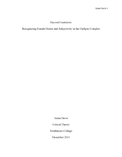 Beyond Castration: Recognizing Female Desire and Subjectivity in