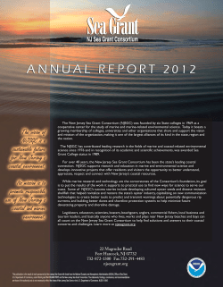 The New Jersey Sea Grant Consortium (NJSGC) was founded by six