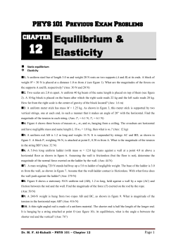 PHYS 101 Previous Exam Problems