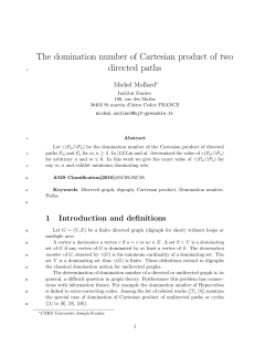 The domination number of Cartesian product of two