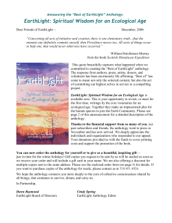EarthLight: Spiritual Wisdom for an Ecological Age