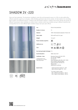 Article data sheet SHADOW IV -220