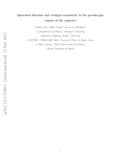 Quenched disorder and vestigial nematicity in the pseudo