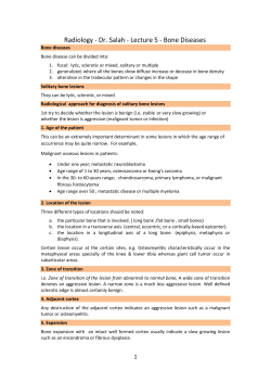 Radiology - Dr. Salah - Lecture 5