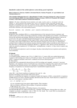 Quantitative analysis of the cardiorespiratory system during paced