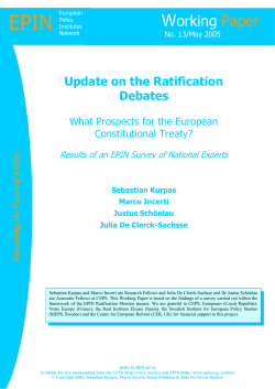 update on the ratification debates what prospects for the european
