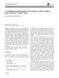 A Multidimensional Reappraisal of Language in Autism: Insights