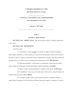 Draft (03/1997)--Article 2, Sales