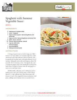 Spaghetti with Summer Vegetable Sauce