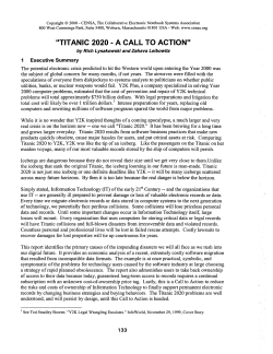 "TITANIC 2020 - A CALL TO ACTION"