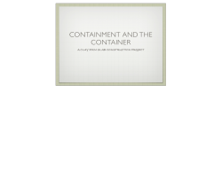 containment and the container