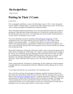 Putting In Their 2 Cents - Community Development Project at the