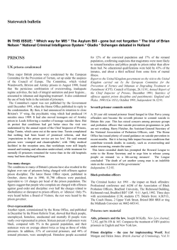 Statewatch bulletin PRISONS