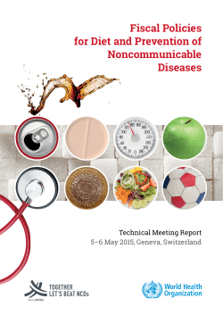 Fiscal Policies for Diet and Prevention of Noncommunicable Diseases