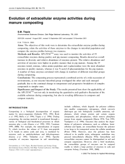 Evolution of extracellular enzyme activities during manure composting