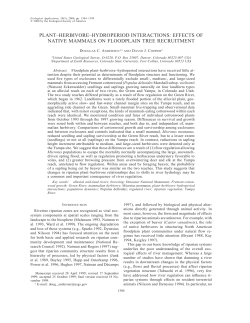 plant&ndash;herbivore&ndash;hydroperiod interactions: effects of native mammals