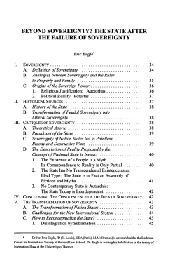 beyond sovereignty? the state after the failure of