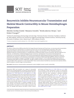 Beauvericin Inhibits Neuromuscular