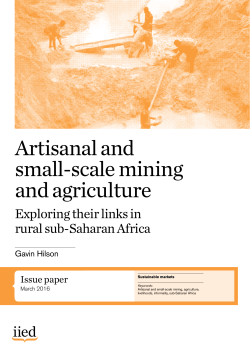 Artisanal and small-scale mining and agriculture