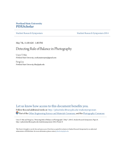 Detecting Rule of Balance in Photography - PDXScholar