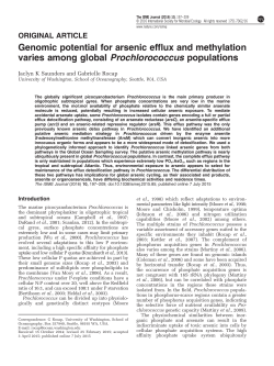 Genomic potential for arsenic efflux and methylation varies