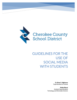 Guidelines for the Use of Social Media with Students