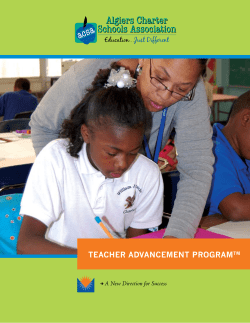 Algiers Charter Schools Association Teacher Advancement Program