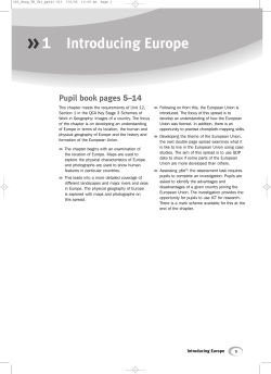 1 Introducing Europe - Pearson Schools and FE Colleges
