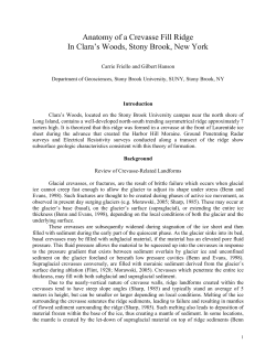 Anatomy of a Crevasse Fill Ridge