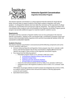 Intensive Spanish Concentration - IFSA