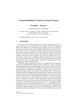 Extended Definition of Capacity in Airport Systems