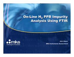 On-Line H2 PPB Impurity Analysis Using FTIR