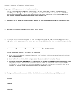 Activity #1: Introduction to Probability