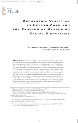 Geographic Variation in Health Care and the Problem of Measuring