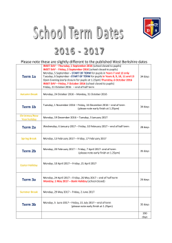 Term 1a Term 1b Term 2a Term 2b Term 3a Term 3b Please note