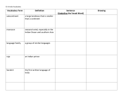 Vocabulary Term Definition Sentence (Underline the Vocab Word
