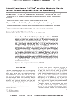 Clinical evaluation of OSTEON as a new alloplastic material in sinus