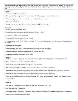 The Scarlet Letter Chapter Discussion Questions