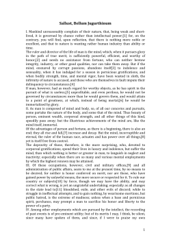 Sallust, Bellum Jugurthinum