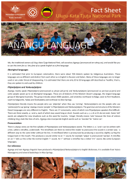 anangu language - Parks Australia