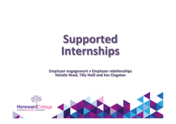 Supported internships
