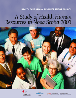 HEALTH CARE HUMAN RESOURCE SECTOR COUNCIL A Study
