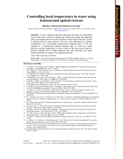 Controlling local temperature in water using femtosecond optical