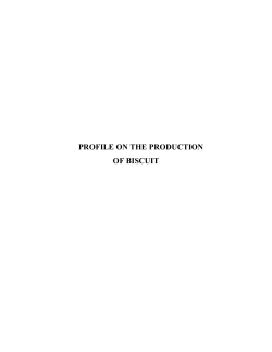 PROFILE ON THE PRODUCTION OF BISCUIT