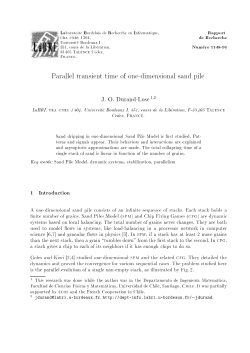 Parallel transient time of one-dimensional sand pile