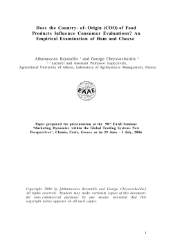 ETHNOCENTRIC BELIEFS AND COO-EFFECT: