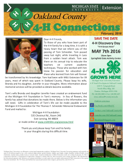 4-H Connections - Oakland County, Michigan
