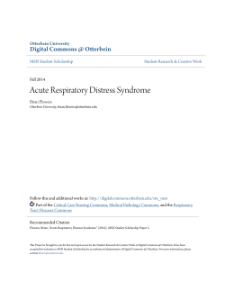 Acute Respiratory Distress Syndrome