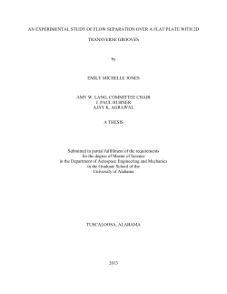 An experimental study of flow separation over a flat plate